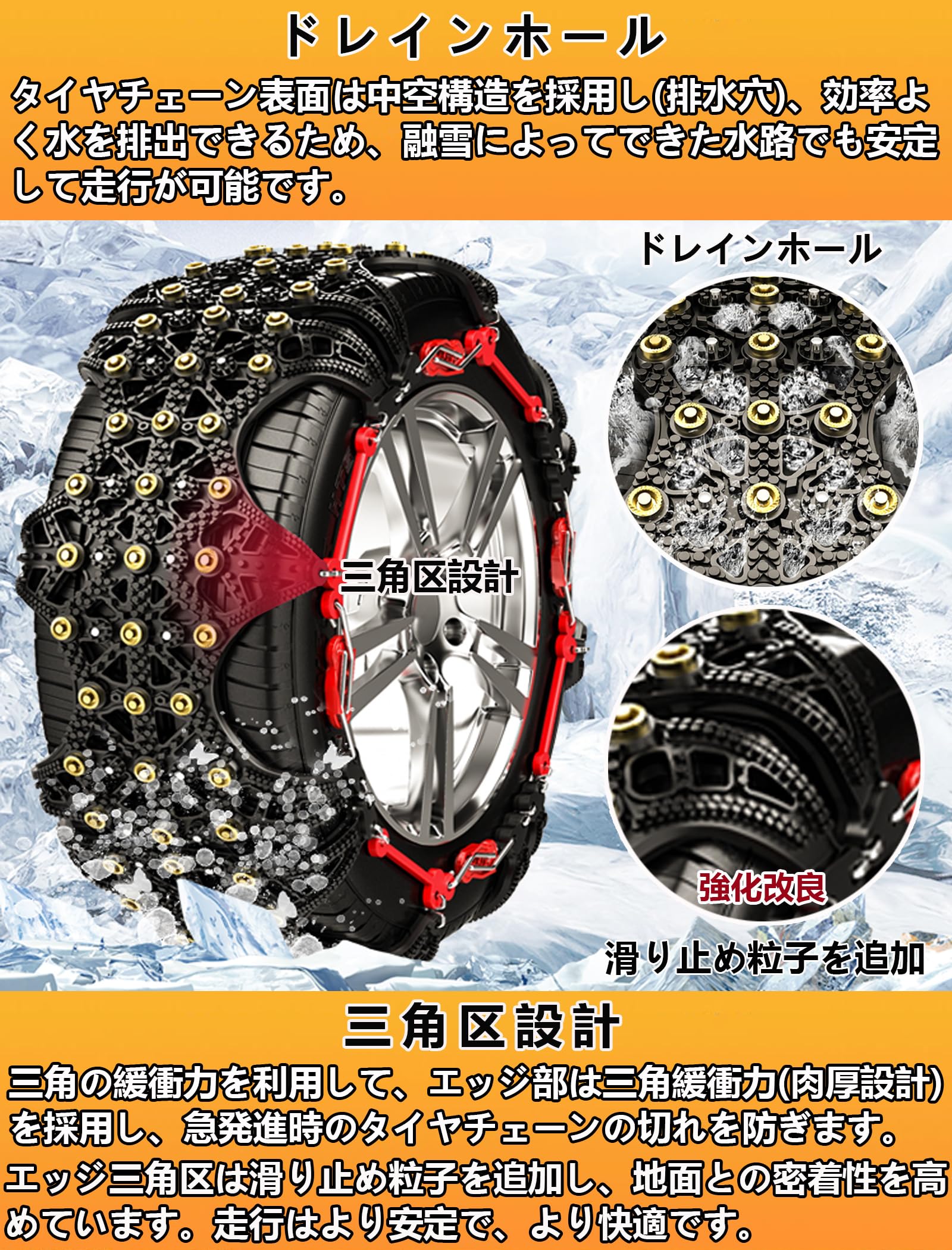 Amazon.co.jp: NIANTONG タイヤチェーン 非金属 215/45R17 205/60R16